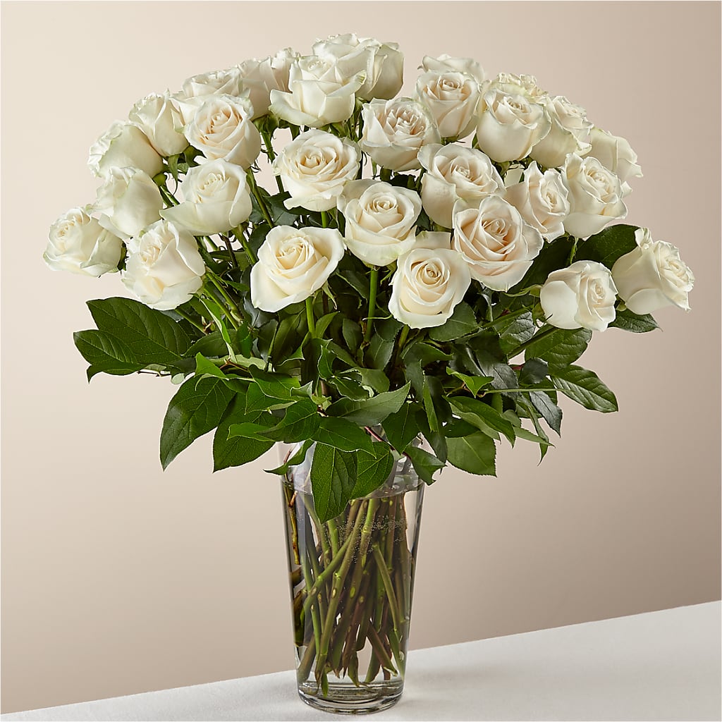 Long Stem White Rose Bouquet – Flowers In Spring Llc, Lynchburg VA