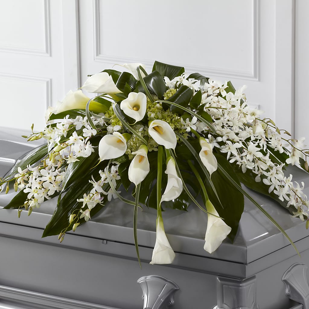 Angel Wings Casket Spray – Flowers In Spring Llc, Lynchburg VA