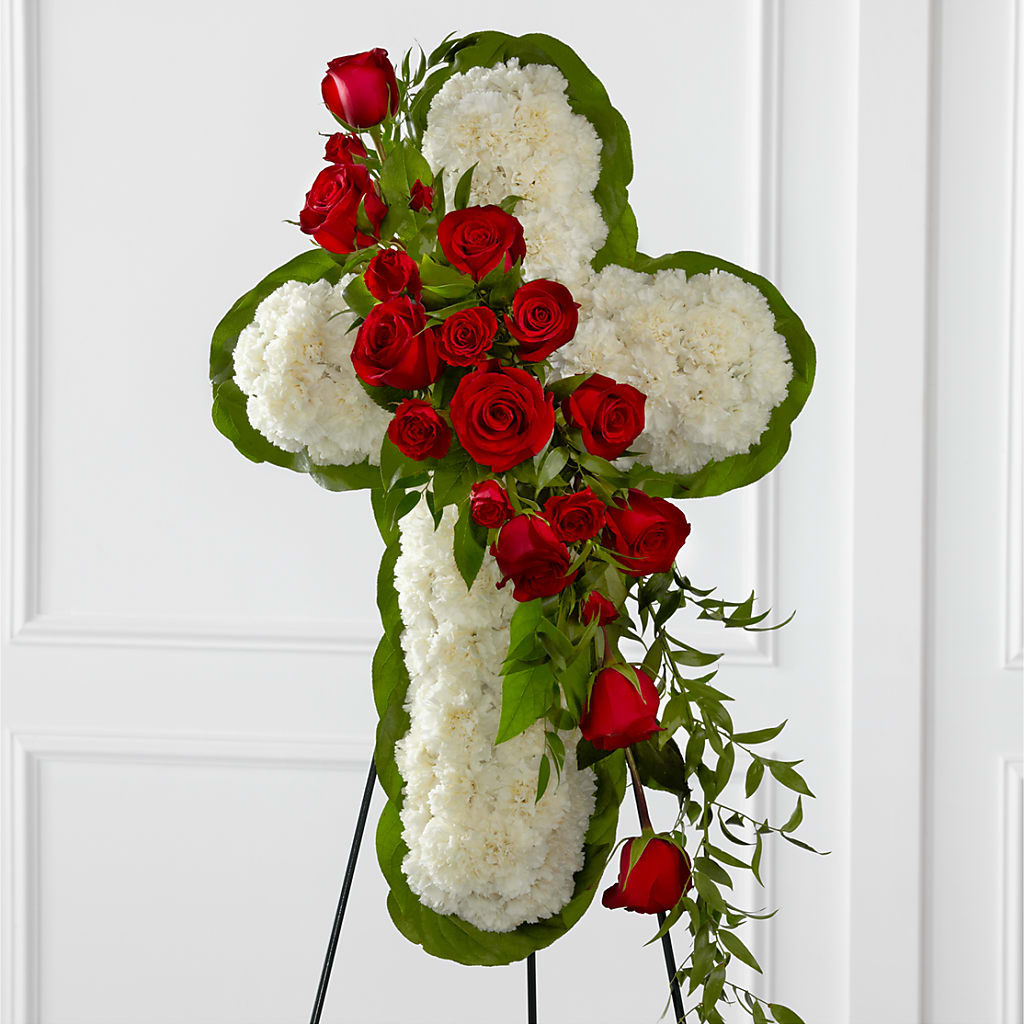 Floral Cross Easel – Flowers In Spring Llc, Lynchburg VA