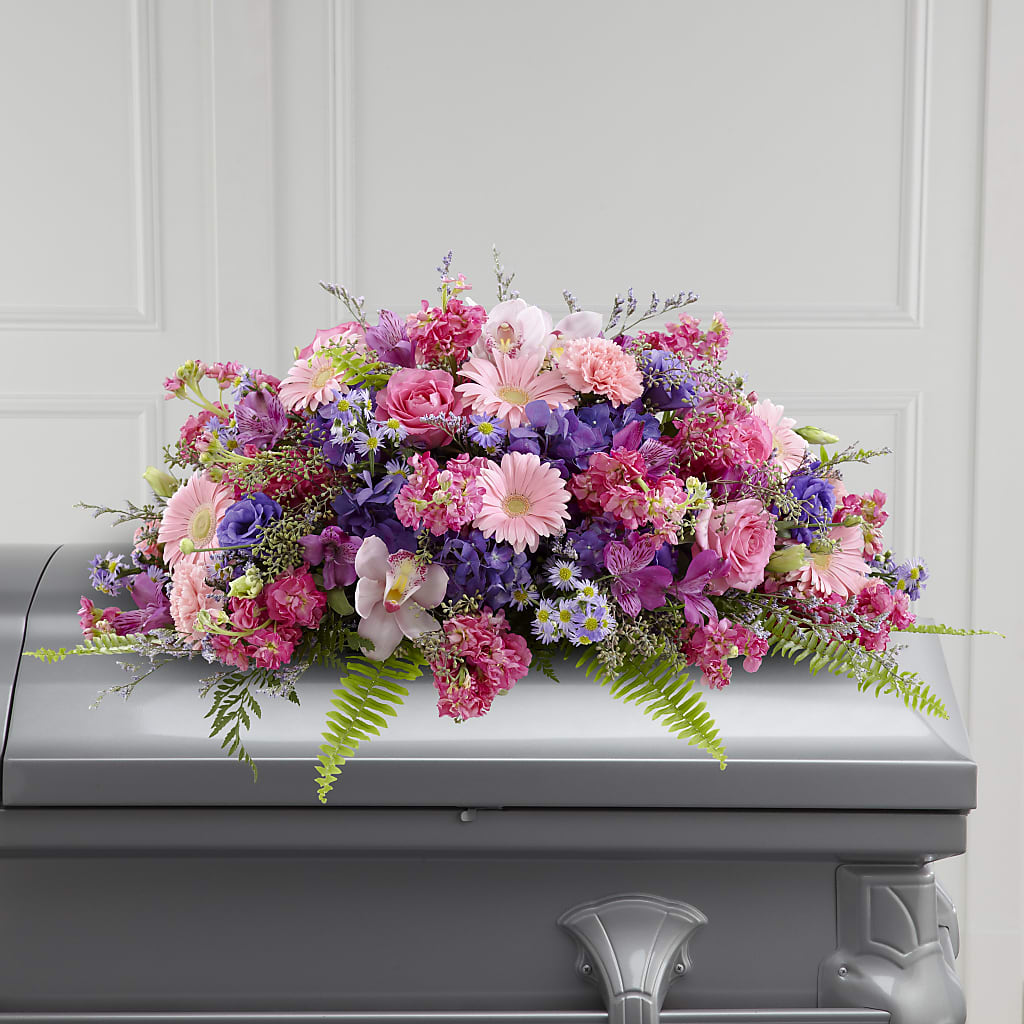 Glorious Garden Casket Spray – Flowers In Spring Llc, Lynchburg VA