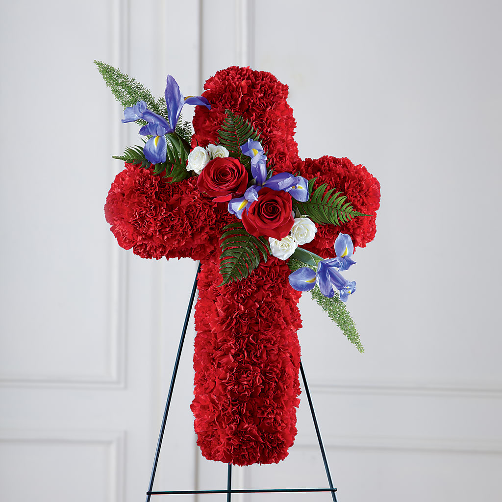 Faithful Hero Floral Cross – Flowers In Spring Llc, Lynchburg VA