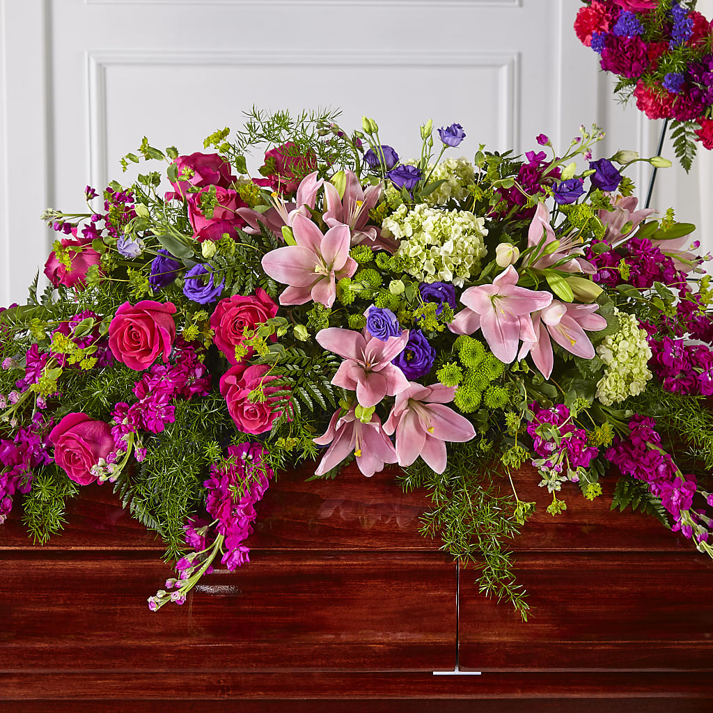 Radiant Tribute Casket Spray – Flowers In Spring Llc, Lynchburg VA
