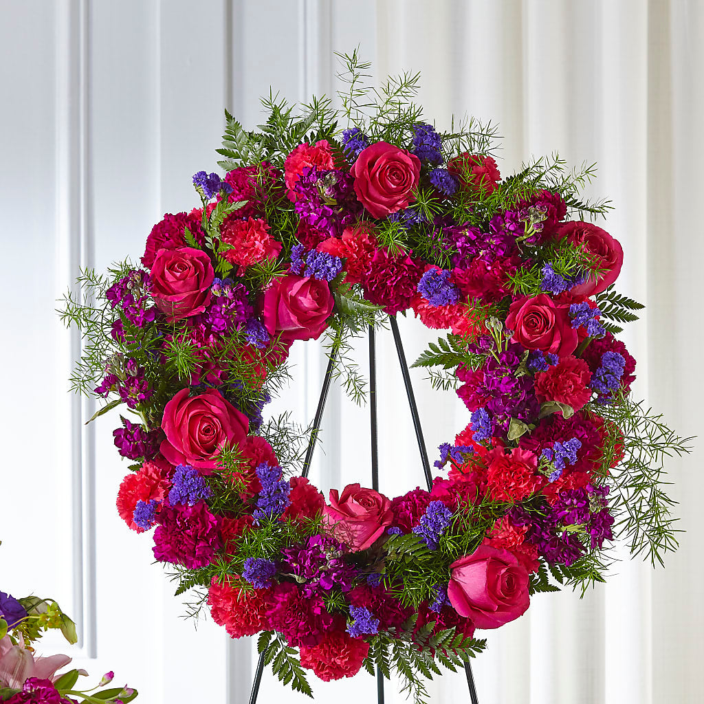 Calming Colors Wreath – Flowers In Spring Llc, Lynchburg VA