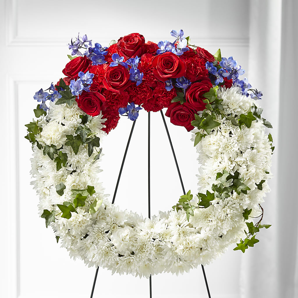 Patriotic Passion Wreath – Flowers In Spring Llc, Lynchburg VA