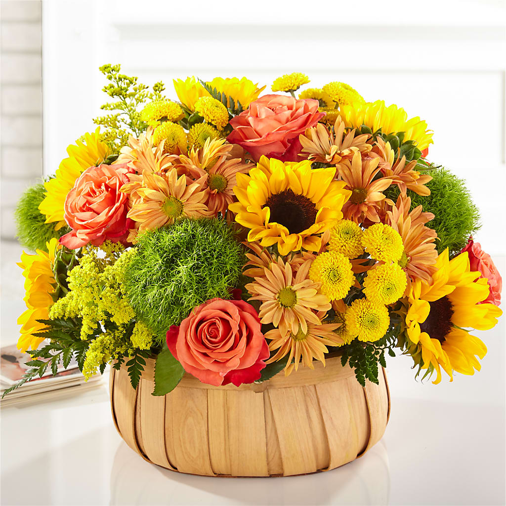 Harvest Sunflower Basket – Flowers In Spring Llc, Lynchburg VA