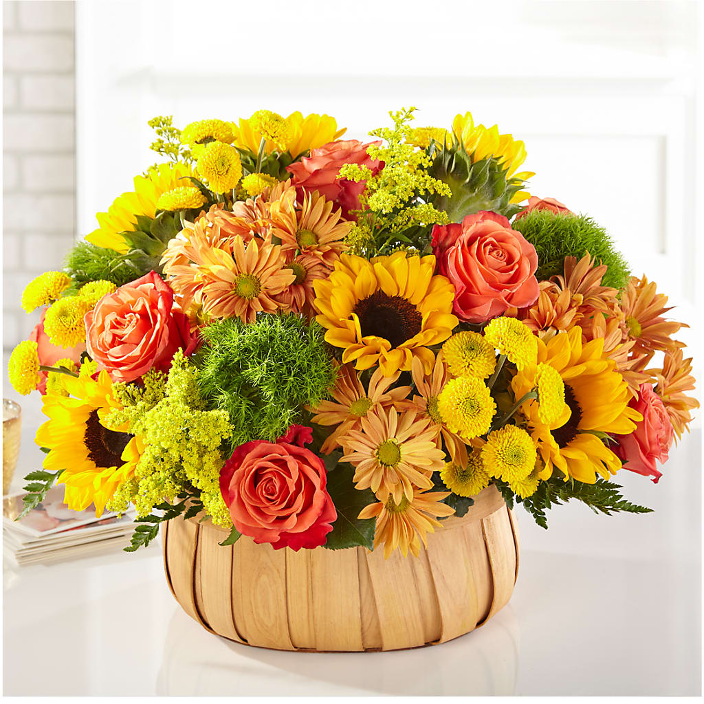 Harvest Sunflower Basket – Flowers In Spring Llc, Lynchburg VA