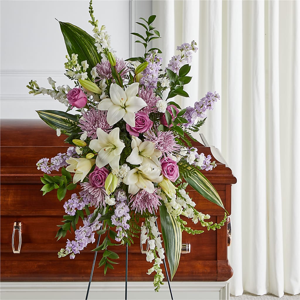 Grateful Hearts Standing Spray – Flowers In Spring Llc, Lynchburg VA