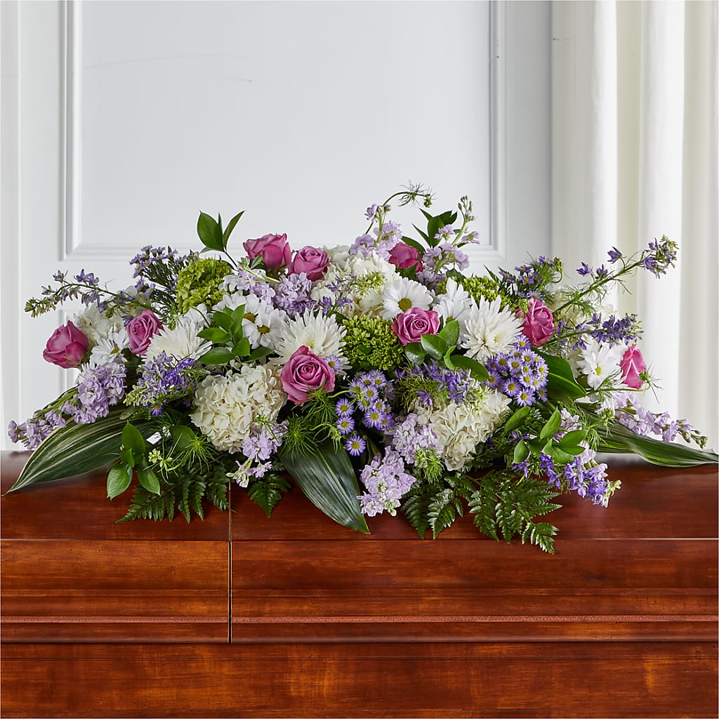 Meadows of Serenity Casket Spray – Flowers In Spring Llc, Lynchburg VA