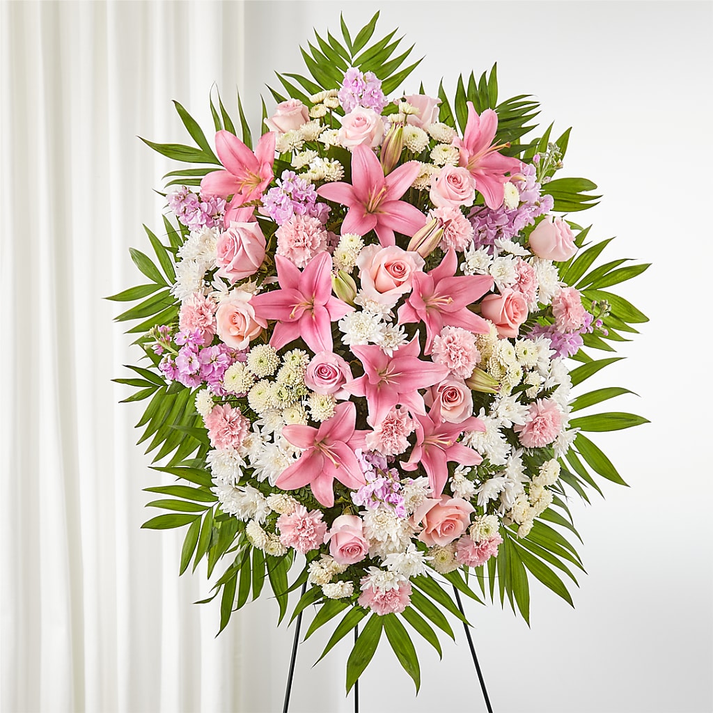 Offering Solace Standing Spray – Flowers In Spring Llc, Lynchburg VA