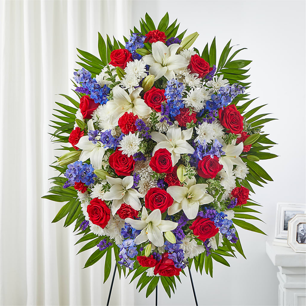 Cherished Service Standing Spray – Flowers In Spring Llc, Lynchburg VA