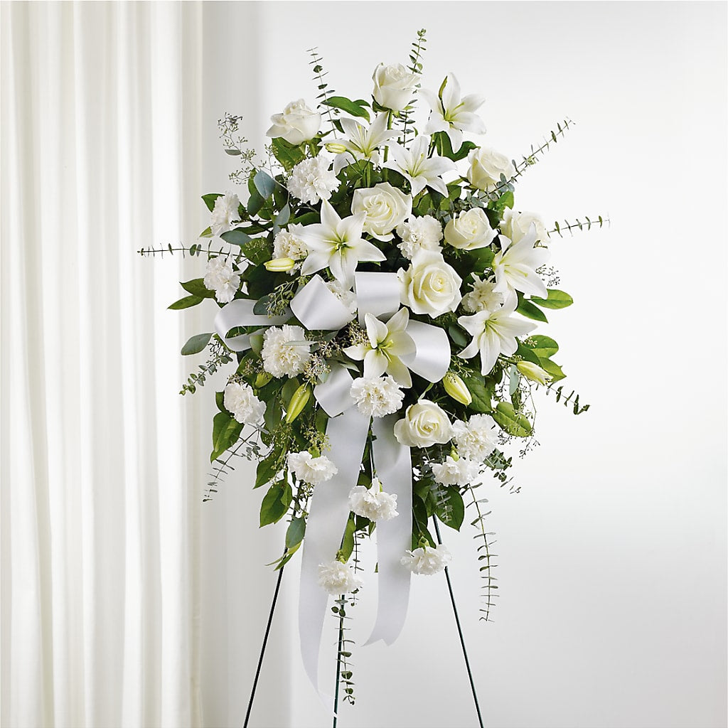 With Care Standing Spray – Flowers In Spring Llc, Lynchburg VA