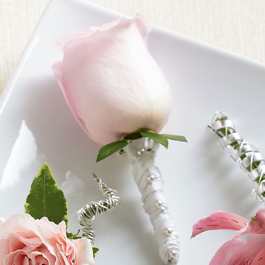 Pink Rose Boutonniere – Flowers In Spring Llc, Lynchburg VA