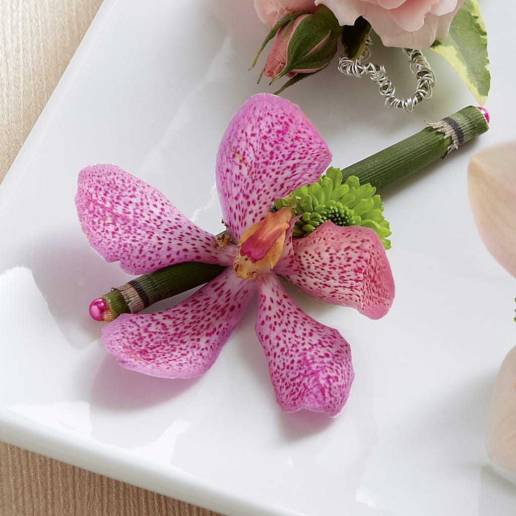 Pink Mokara Boutonniere – Flowers In Spring Llc, Lynchburg VA