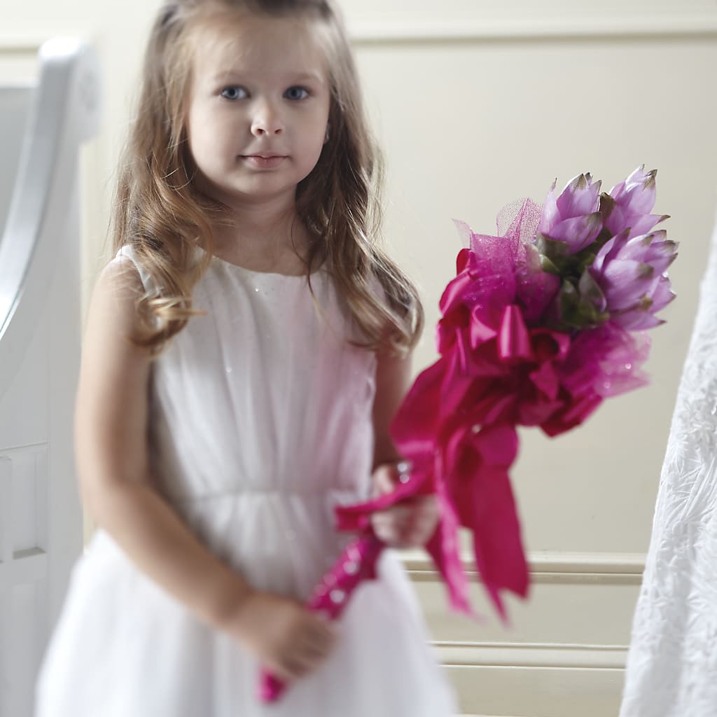 Sparkle Pink Flower Girl Bouquet – Flowers In Spring Llc, Lynchburg VA