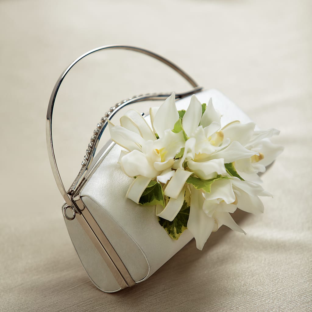 White Purse Decor – Flowers In Spring Llc, Lynchburg VA