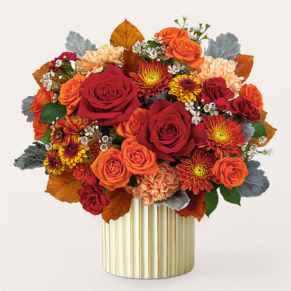 Merlot Bouquet with Ivory Vase –  Flowers In Spring Llc, Lynchburg VA
