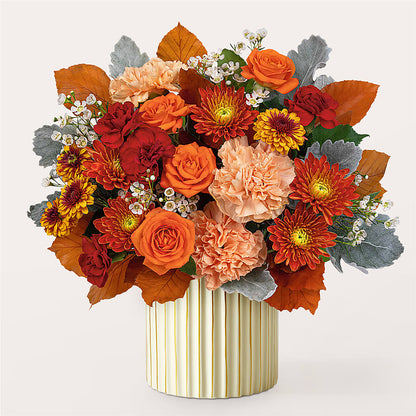 Merlot Bouquet with Ivory Vase –  Flowers In Spring Llc, Lynchburg VA